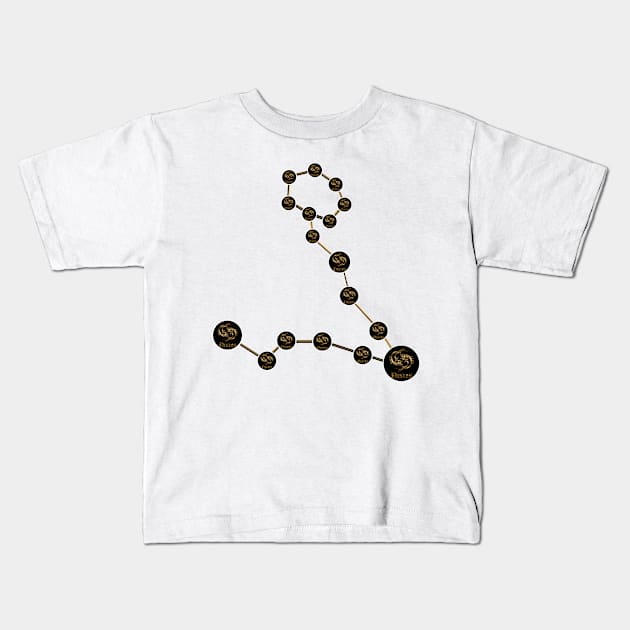 zodiac pisces constellation Kids T-Shirt by INDONESIA68